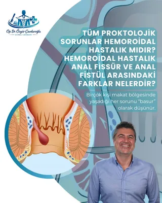 Hemoroid fissür fistül farkı