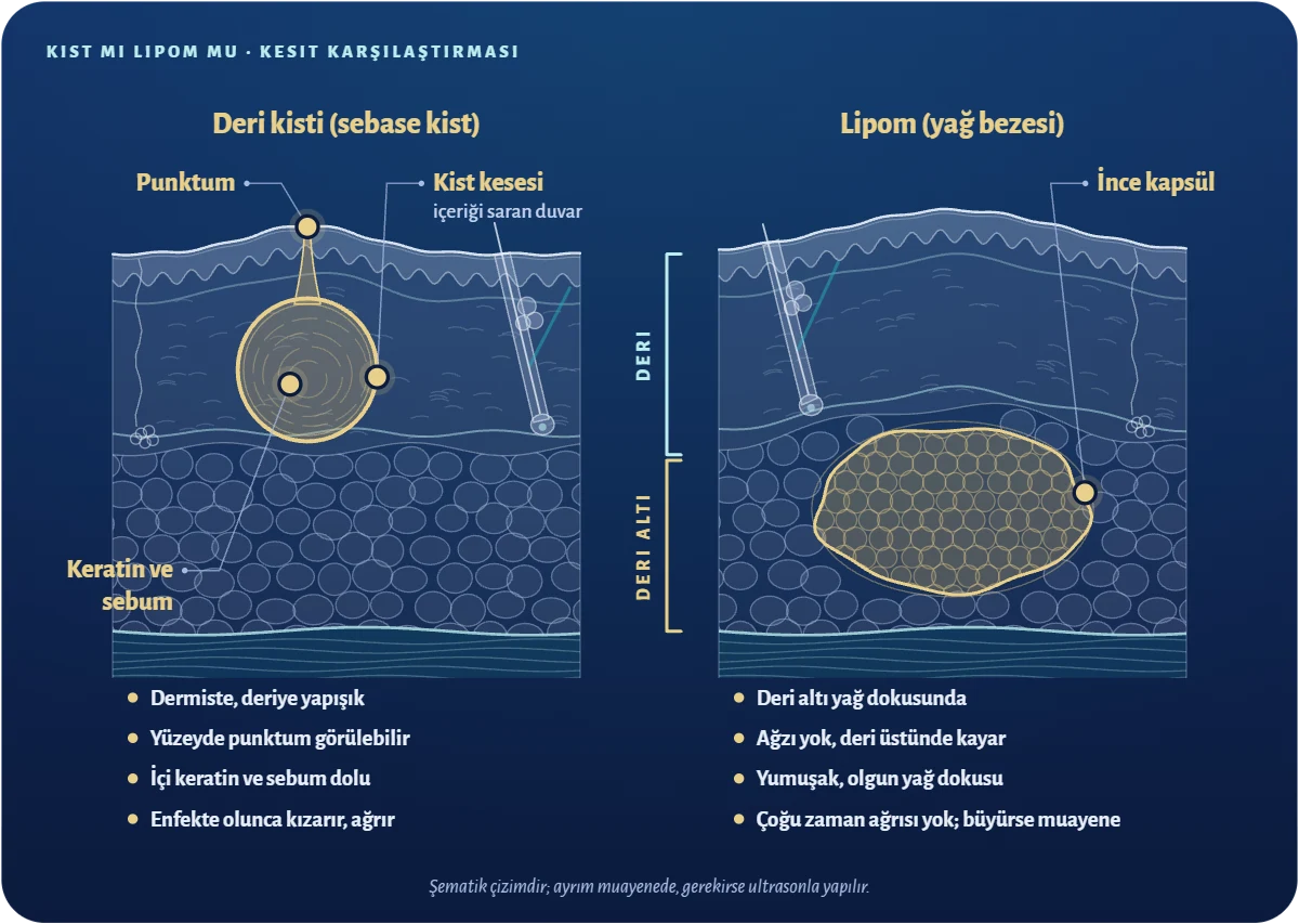 Yağ kisti ile lipom farkı nedir